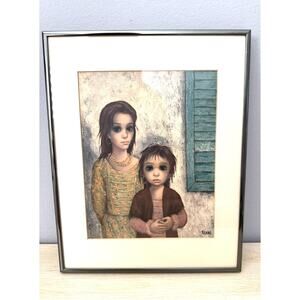 VTG Margaret Keane Art/ The Gypsies Print/ Big Eye Children / MCM Wall Decor
